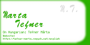 marta tefner business card